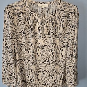 Fun 2 Fun Black and White Abstract Blouse